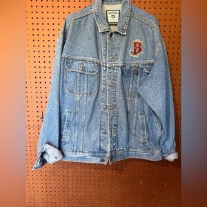 vintage Lee denim jacket with "Barona Resort & Casino Valley Ranch" on back- xl